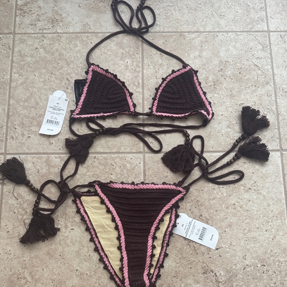 Cotton On Brown and Pink Bikini